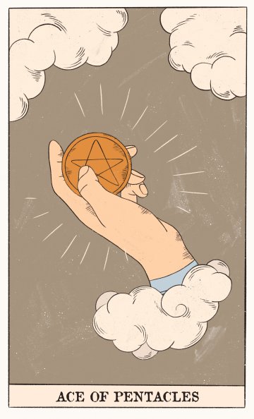 Асо на Пентаклите (Ace of Pentacles) - Таро карта значение
